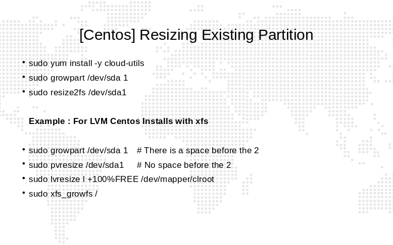 使用 LVM 調整 CENTOS 分割區大小